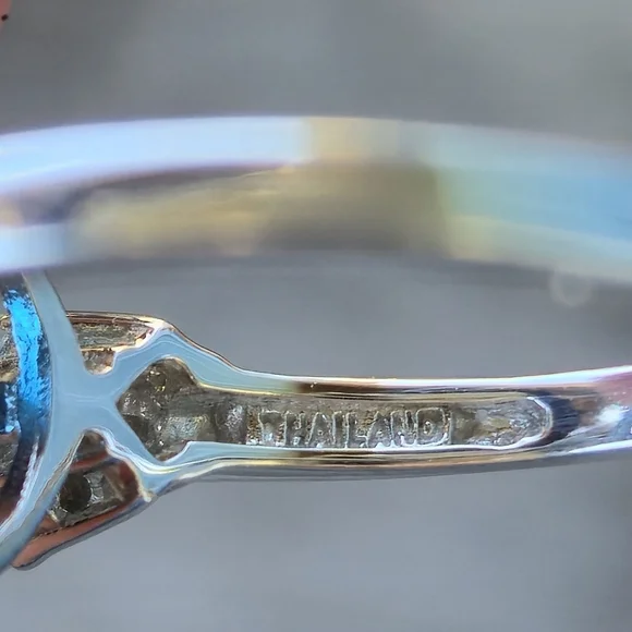 925 Sterling Silver London Blue Topaz Designer Signed RSI Size 10 Ring Thailand - Picture 16 of 16